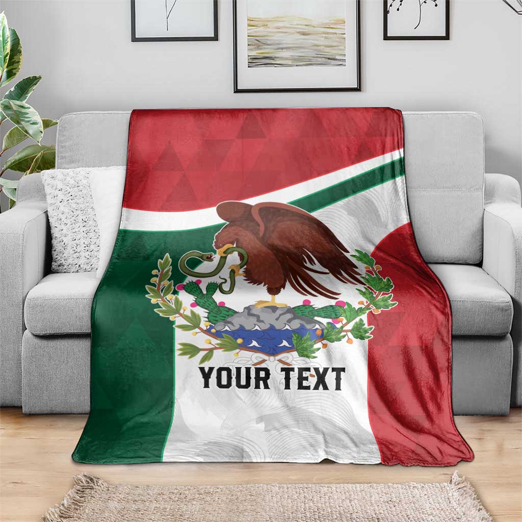 Eagle Devouring Snake Mexican Emblem Personalized Blanket Sporty Style