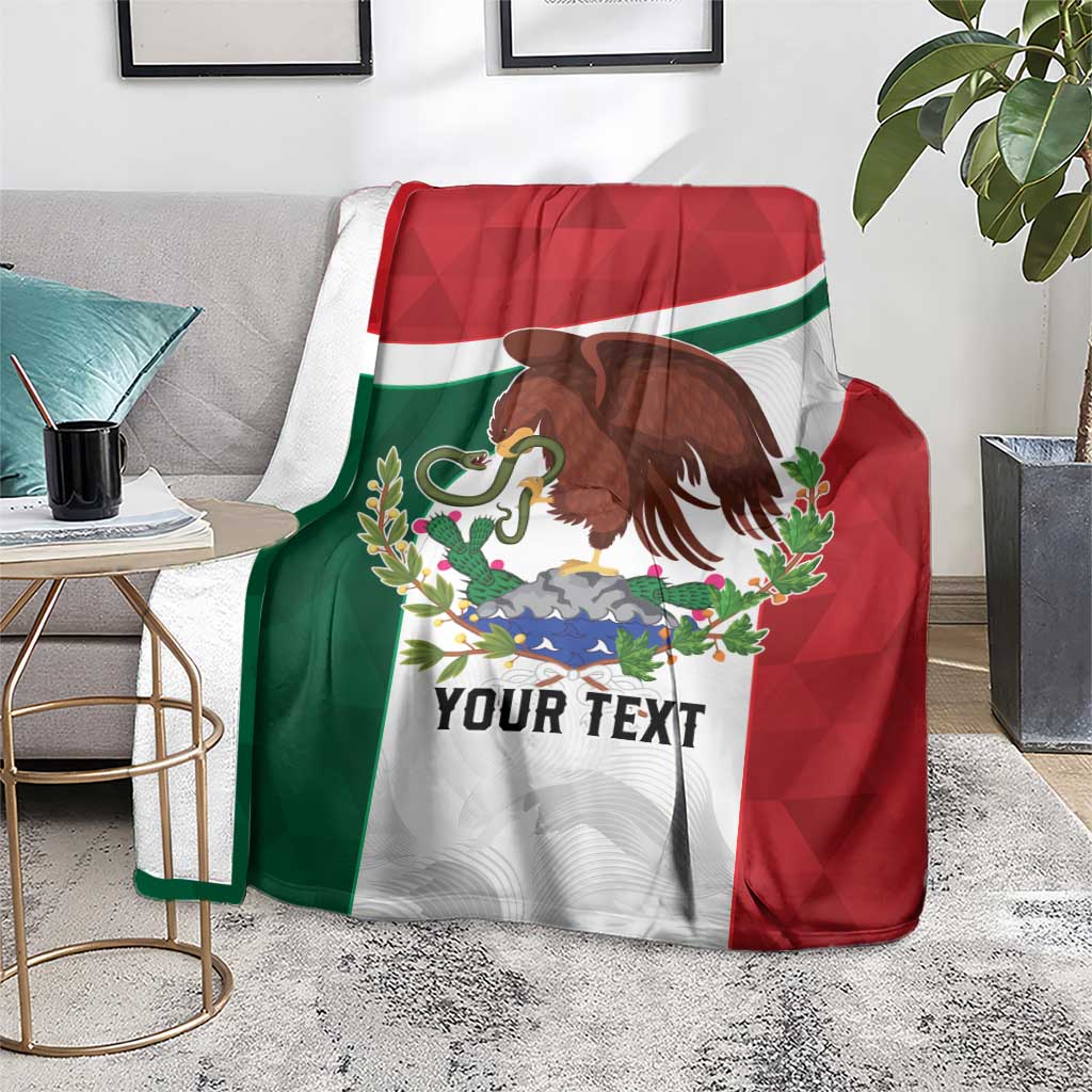 Eagle Devouring Snake Mexican Emblem Personalized Blanket Sporty Style