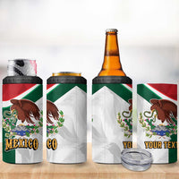 Eagle Devouring Snake Mexican Emblem Personalized 4 in 1 Can Cooler Tumbler Sporty Style