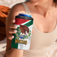 Eagle Devouring Snake Mexican Emblem Personalized 4 in 1 Can Cooler Tumbler Sporty Style