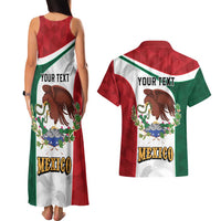 Eagle Devouring Snake Mexican Emblem Personalized Couples Matching Tank Maxi Dress and Hawaiian Shirt Sporty Style