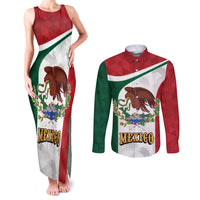 Eagle Devouring Snake Mexican Emblem Personalized Couples Matching Tank Maxi Dress and Long Sleeve Button Shirt Sporty Style