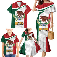 Eagle Devouring Snake Mexican Emblem Personalized Family Matching Mermaid Dress and Hawaiian Shirt Sporty Style