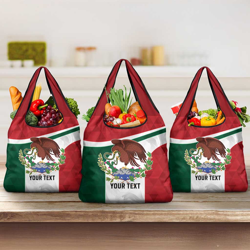 Eagle Devouring Snake Mexican Emblem Personalized Grocery Bag Sporty Style