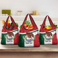 Eagle Devouring Snake Mexican Emblem Personalized Grocery Bag Sporty Style