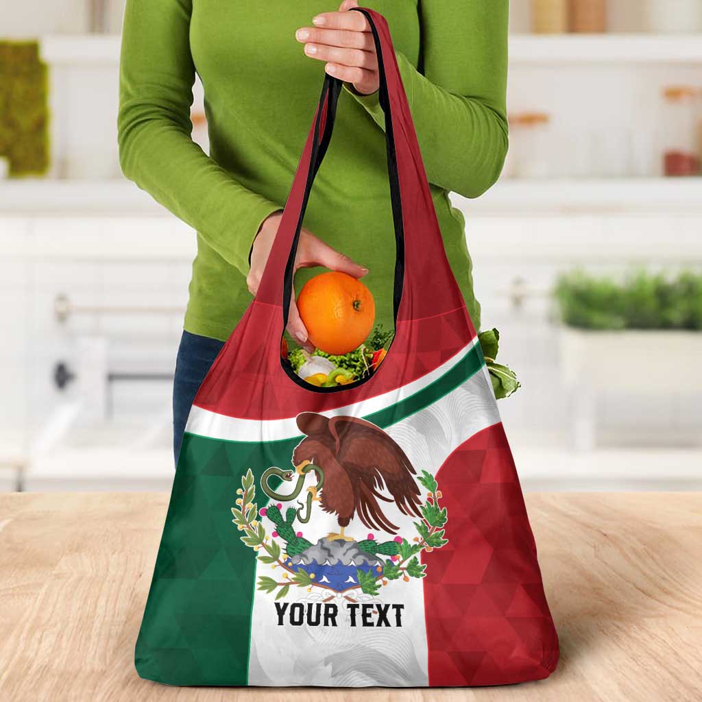 Eagle Devouring Snake Mexican Emblem Personalized Grocery Bag Sporty Style