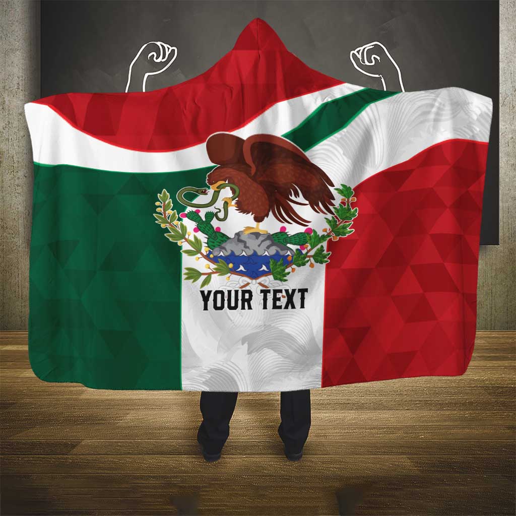 Eagle Devouring Snake Mexican Emblem Personalized Hooded Blanket Sporty Style