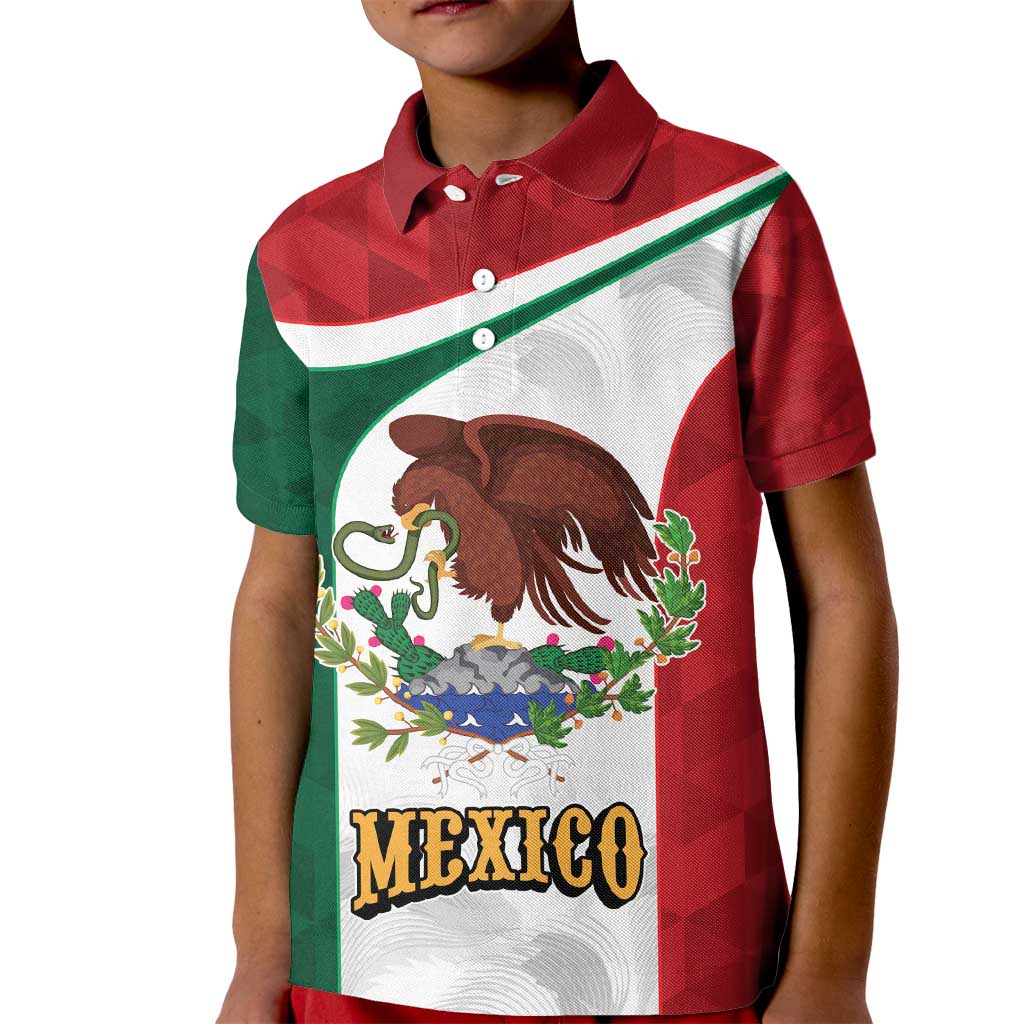 Eagle Devouring Snake Mexican Emblem Personalized Kid Polo Shirt Sporty Style
