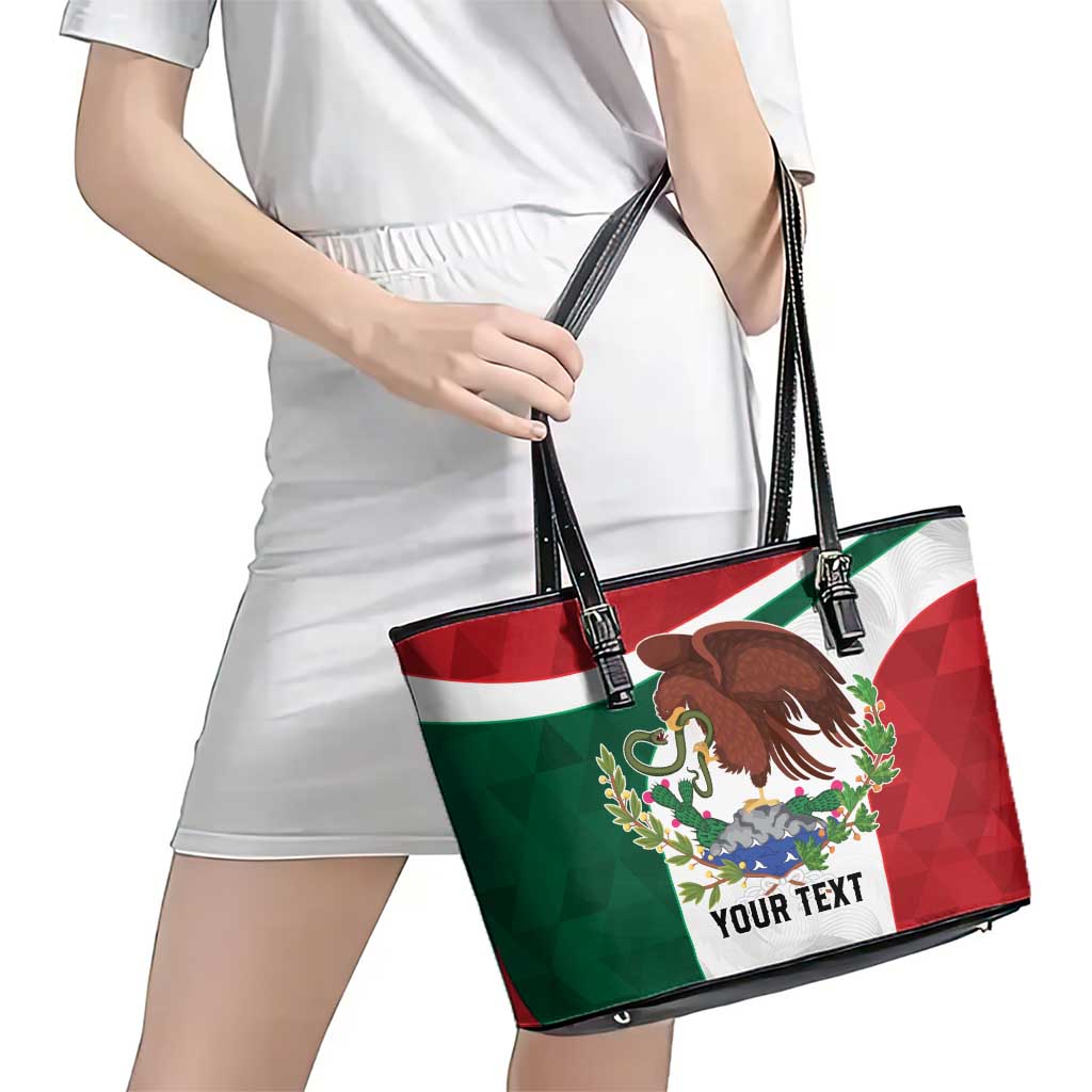 Eagle Devouring Snake Mexican Emblem Personalized Leather Tote Bag Sporty Style