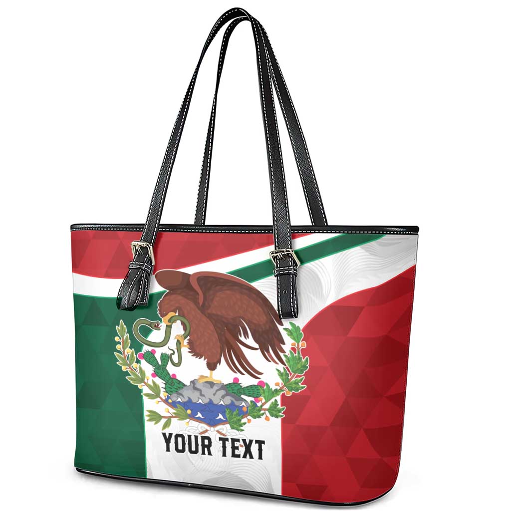 Eagle Devouring Snake Mexican Emblem Personalized Leather Tote Bag Sporty Style