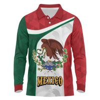 Eagle Devouring Snake Mexican Emblem Personalized Long Sleeve Polo Shirt Sporty Style