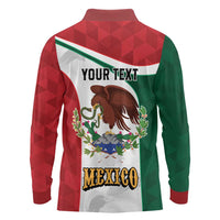 Eagle Devouring Snake Mexican Emblem Personalized Long Sleeve Polo Shirt Sporty Style