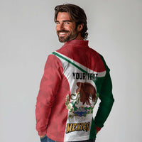 Eagle Devouring Snake Mexican Emblem Personalized Long Sleeve Polo Shirt Sporty Style