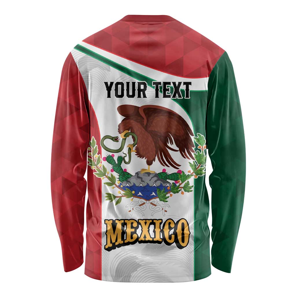 Eagle Devouring Snake Mexican Emblem Personalized Long Sleeve Shirt Sporty Style