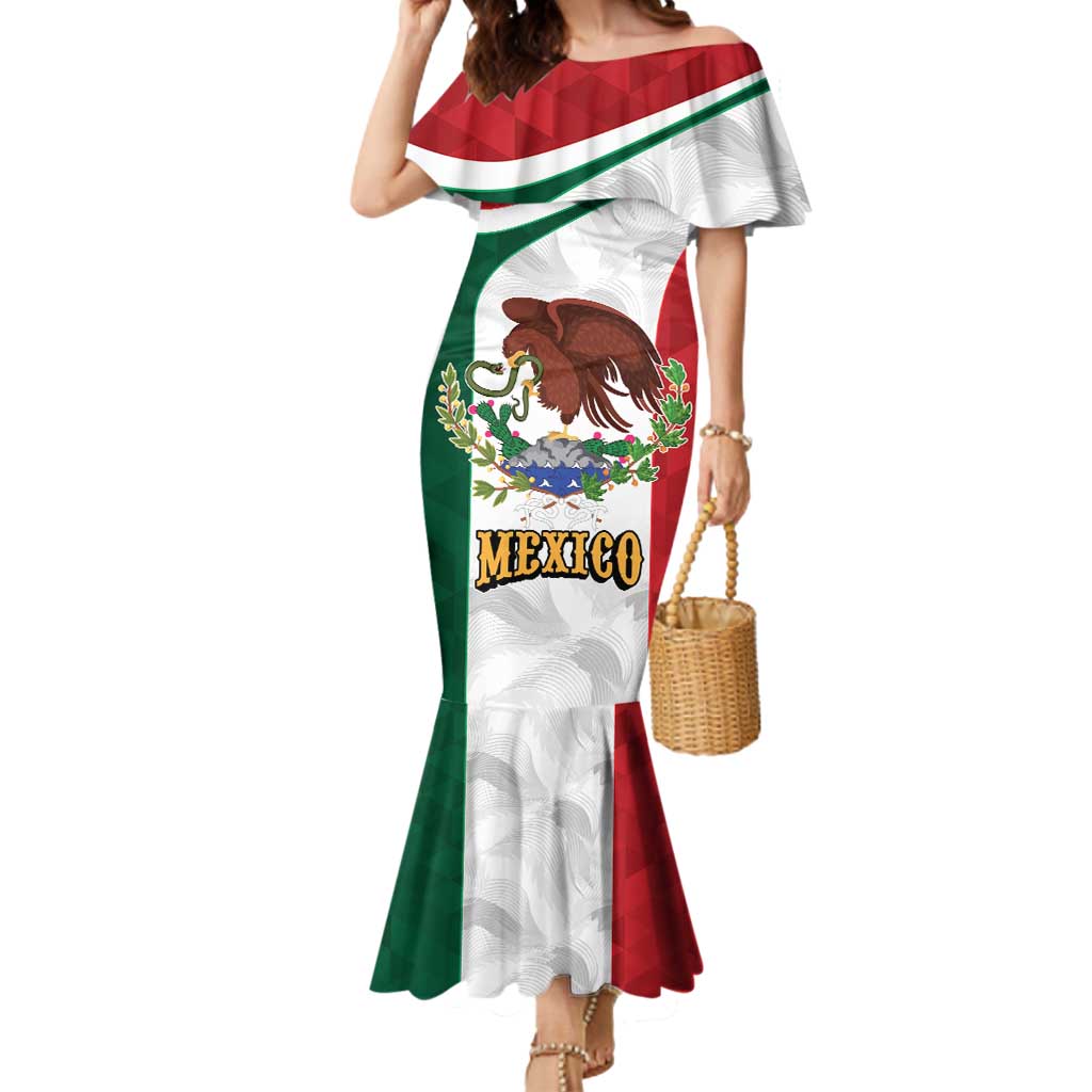 Eagle Devouring Snake Mexican Emblem Personalized Mermaid Dress Sporty Style