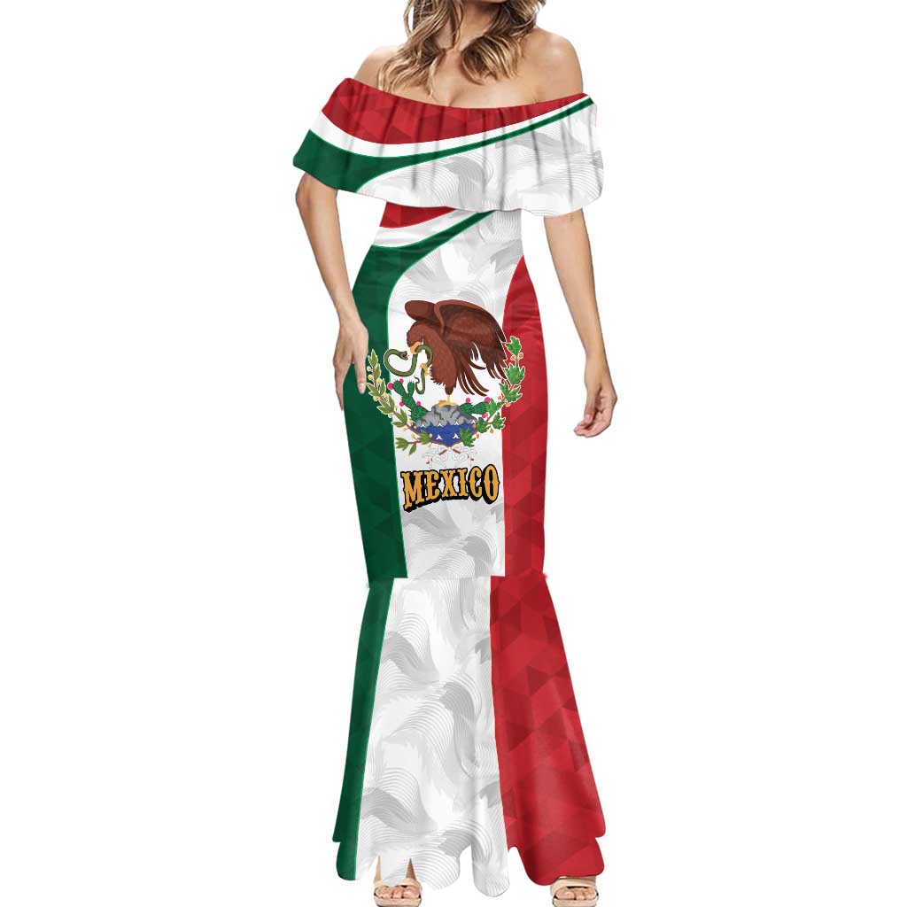 Eagle Devouring Snake Mexican Emblem Personalized Mermaid Dress Sporty Style