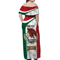 Eagle Devouring Snake Mexican Emblem Personalized Off Shoulder Maxi Dress Sporty Style