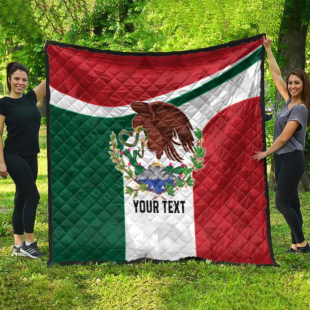 Eagle Devouring Snake Mexican Emblem Personalized Quilt Sporty Style