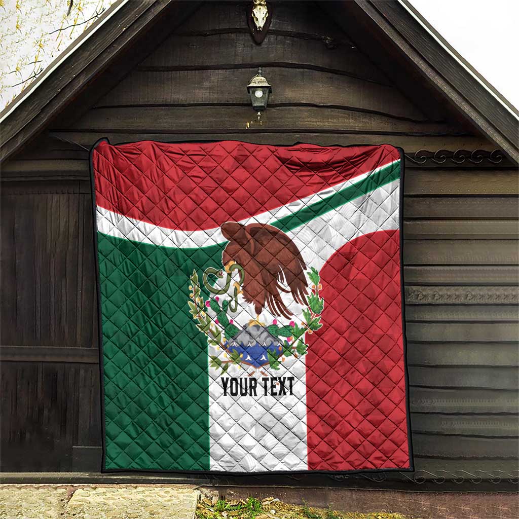 Eagle Devouring Snake Mexican Emblem Personalized Quilt Sporty Style