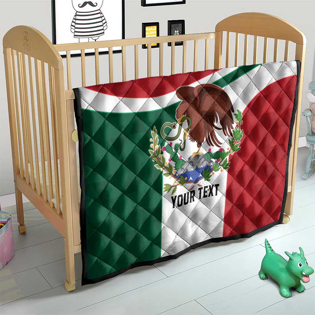 Eagle Devouring Snake Mexican Emblem Personalized Quilt Sporty Style
