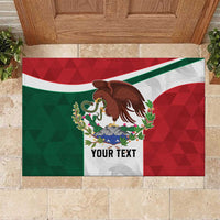 Eagle Devouring Snake Mexican Emblem Personalized Rubber Doormat Sporty Style