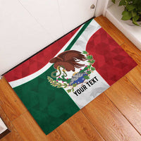 Eagle Devouring Snake Mexican Emblem Personalized Rubber Doormat Sporty Style
