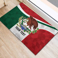 Eagle Devouring Snake Mexican Emblem Personalized Rubber Doormat Sporty Style