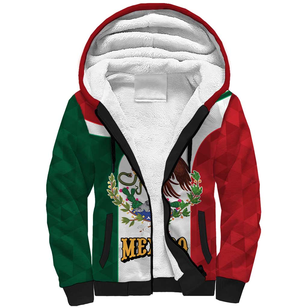 Eagle Devouring Snake Mexican Emblem Personalized Sherpa Hoodie Sporty Style