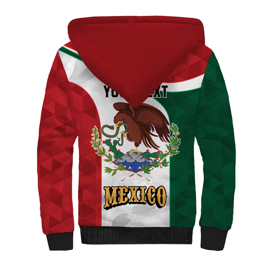 Eagle Devouring Snake Mexican Emblem Personalized Sherpa Hoodie Sporty Style