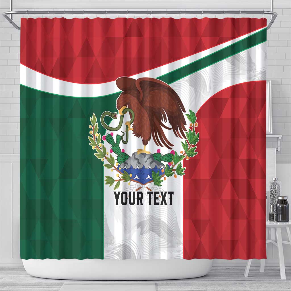 Eagle Devouring Snake Mexican Emblem Personalized Shower Curtain Sporty Style