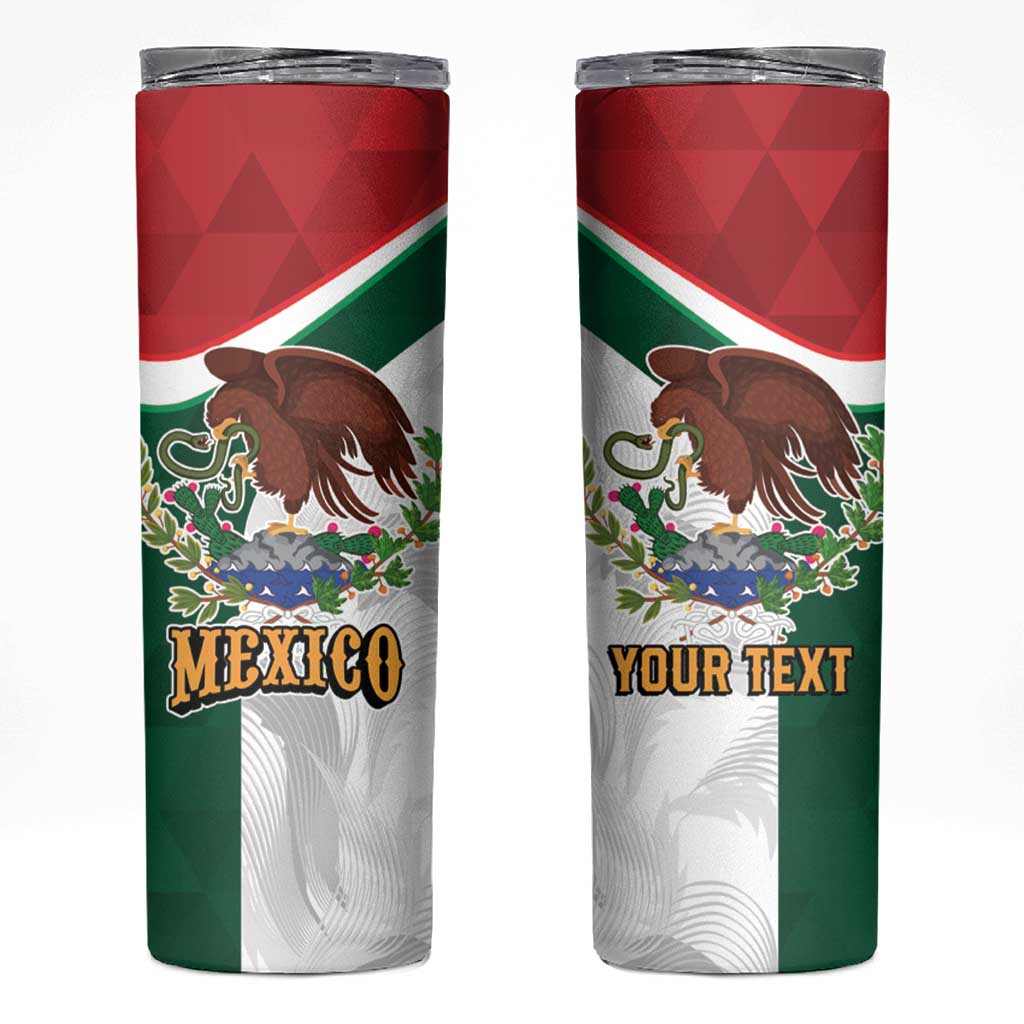 Eagle Devouring Snake Mexican Emblem Personalized Skinny Tumbler Sporty Style