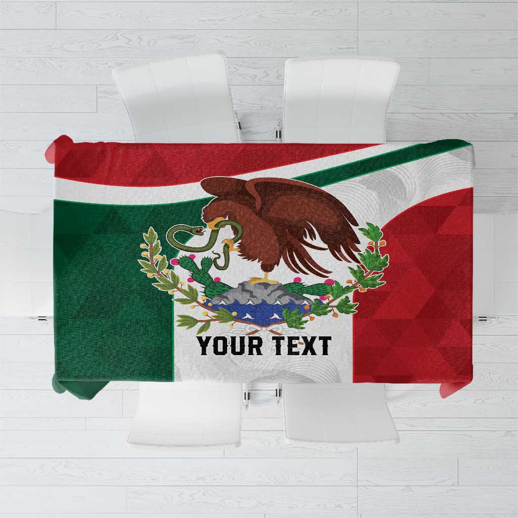 Eagle Devouring Snake Mexican Emblem Personalized Tablecloth Sporty Style