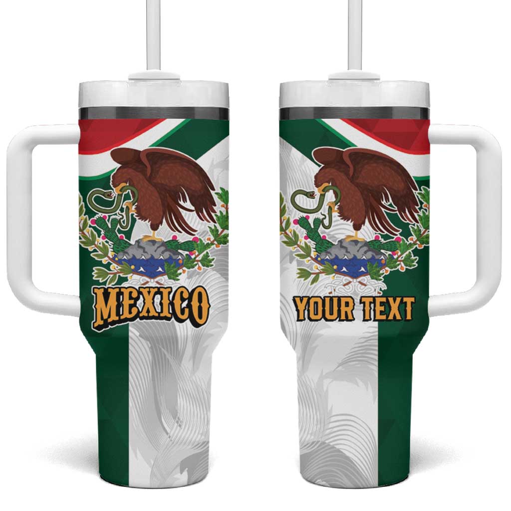Eagle Devouring Snake Mexican Emblem Personalized Tumbler With Handle Sporty Style