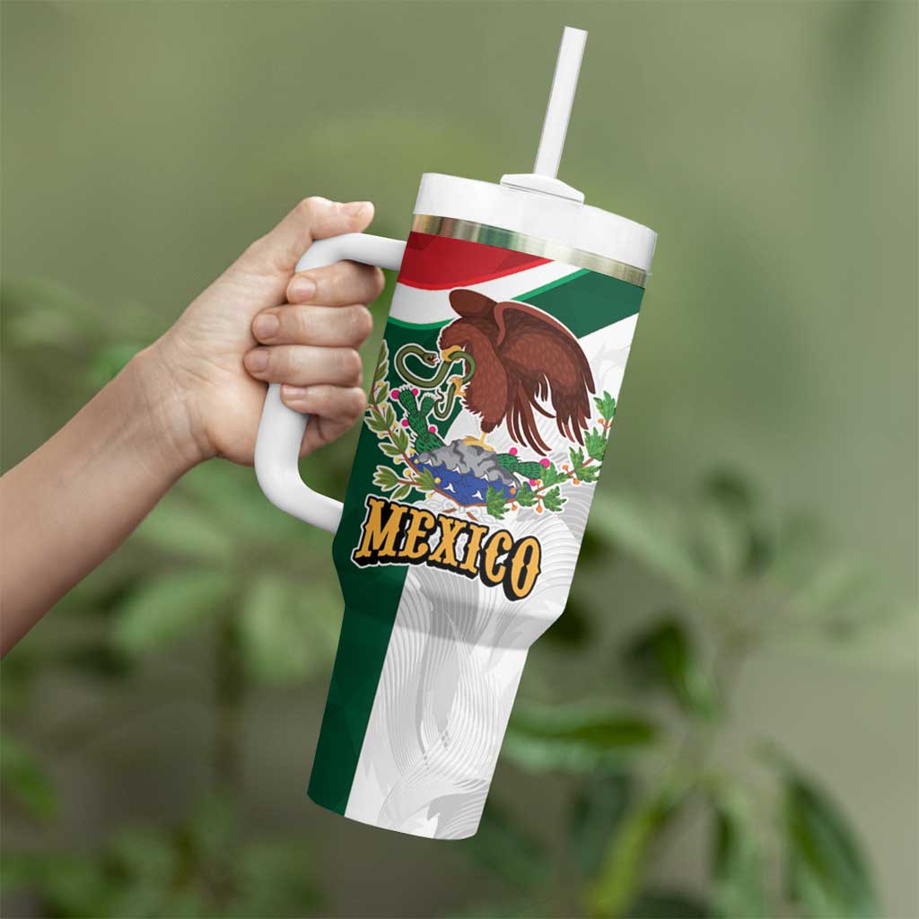 Eagle Devouring Snake Mexican Emblem Personalized Tumbler With Handle Sporty Style