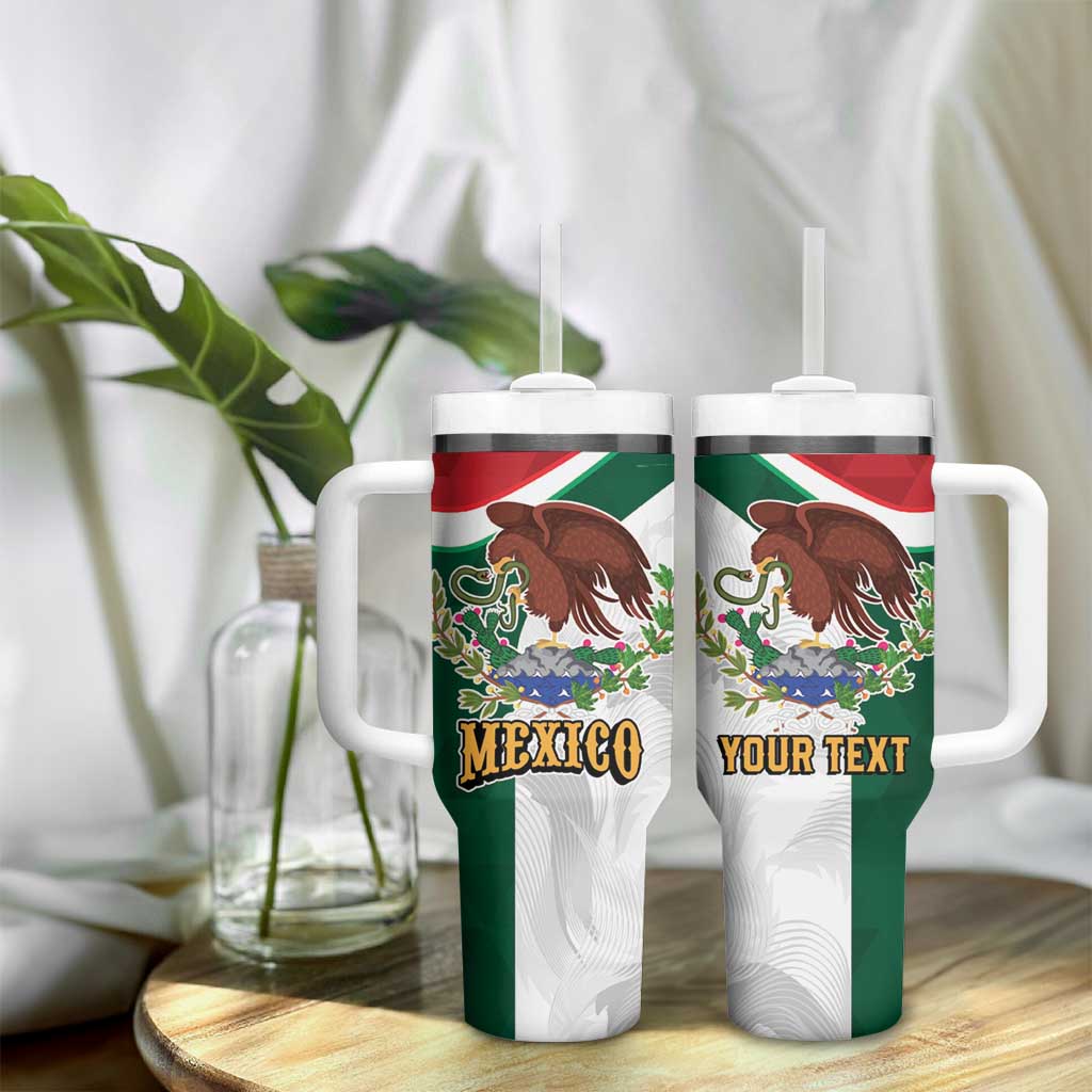 Eagle Devouring Snake Mexican Emblem Personalized Tumbler With Handle Sporty Style