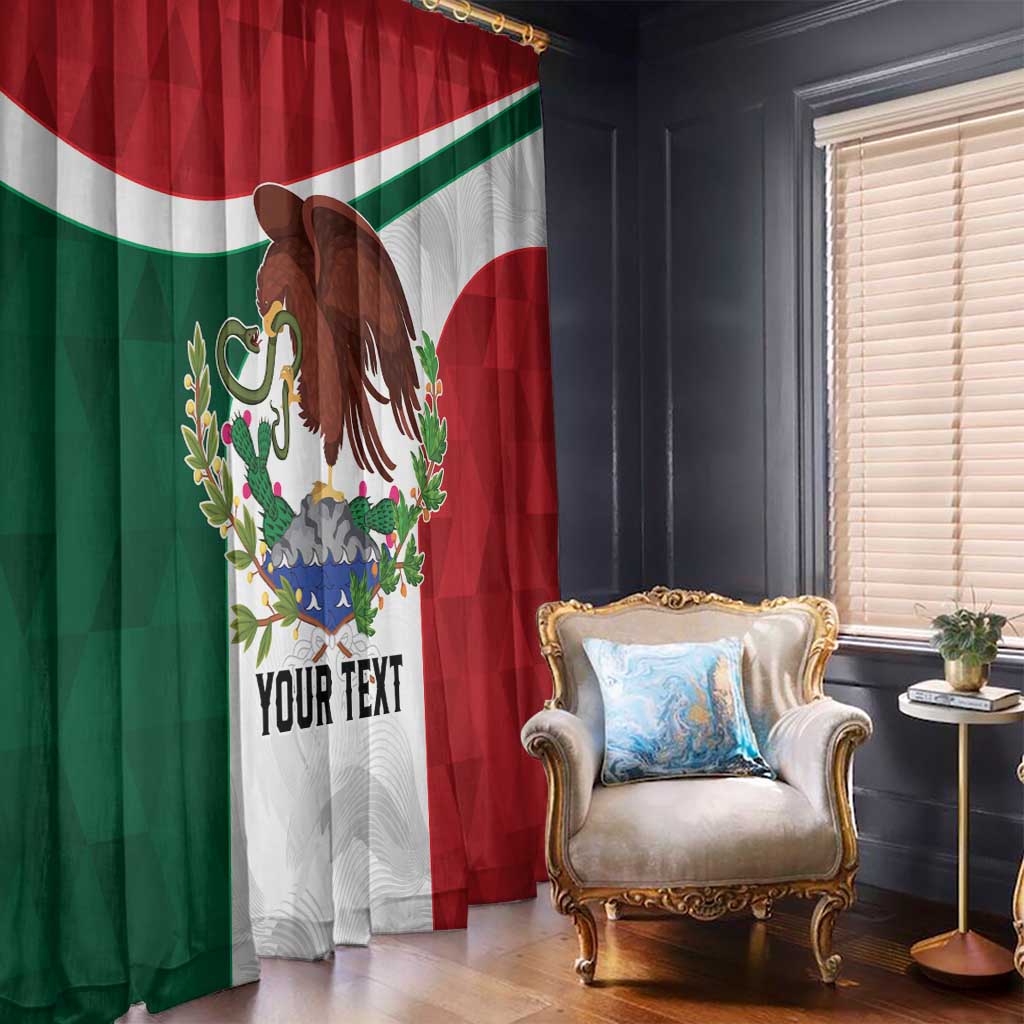 Eagle Devouring Snake Mexican Emblem Personalized Window Curtain Sporty Style