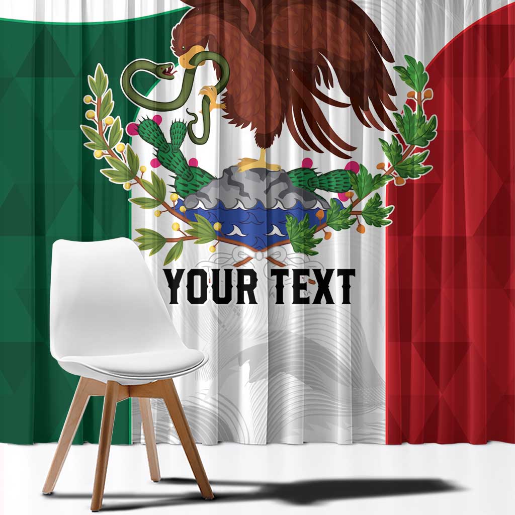 Eagle Devouring Snake Mexican Emblem Personalized Window Curtain Sporty Style