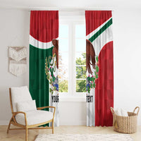 Eagle Devouring Snake Mexican Emblem Personalized Window Curtain Sporty Style