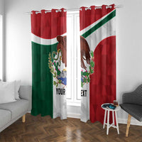 Eagle Devouring Snake Mexican Emblem Personalized Window Curtain Sporty Style