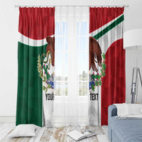 Eagle Devouring Snake Mexican Emblem Personalized Window Curtain Sporty Style