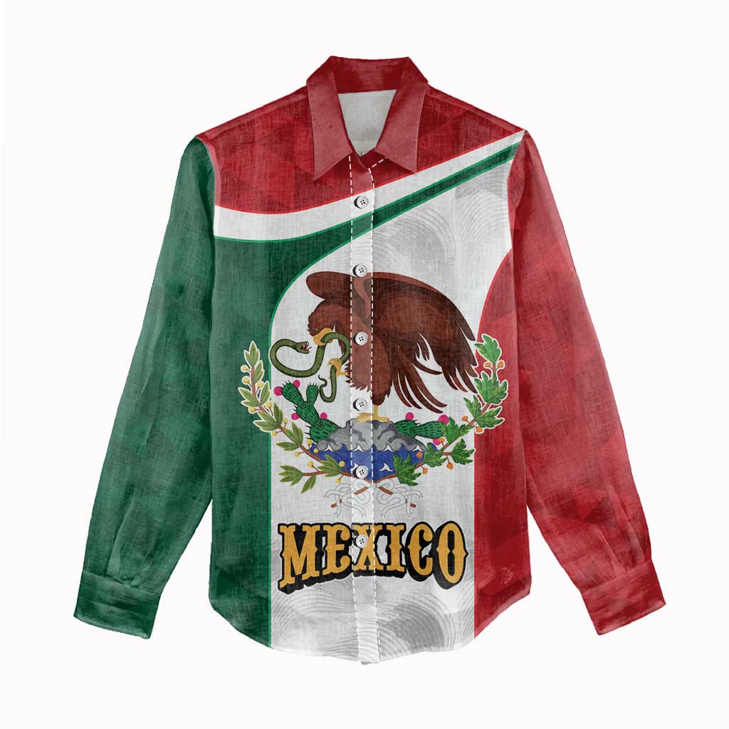 Eagle Devouring Snake Mexican Emblem Personalized Women Casual Shirt Sporty Style