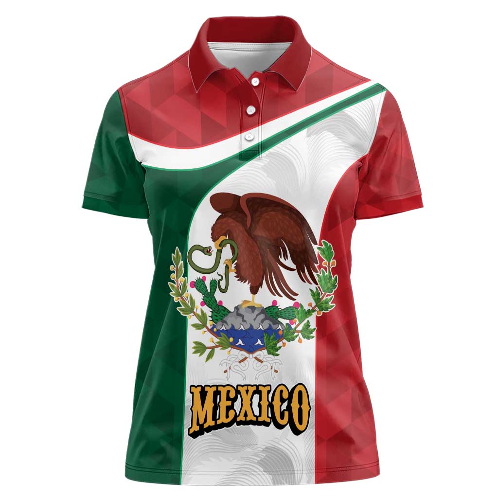 Eagle Devouring Snake Mexican Emblem Personalized Women Polo Shirt Sporty Style