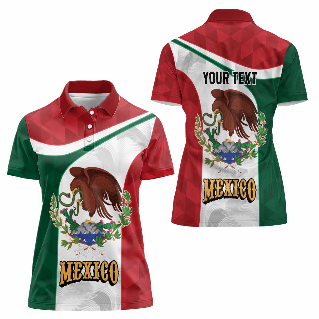 Eagle Devouring Snake Mexican Emblem Personalized Women Polo Shirt Sporty Style