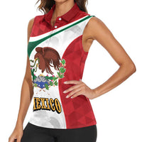 Eagle Devouring Snake Mexican Emblem Personalized Women Sleeveless Polo Shirt Sporty Style