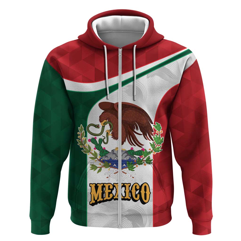 Eagle Devouring Snake Mexican Emblem Personalized Zip Hoodie Sporty Style