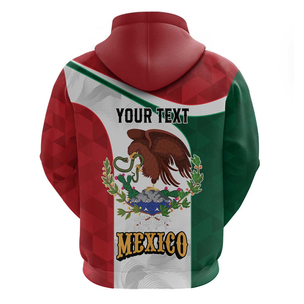 Eagle Devouring Snake Mexican Emblem Personalized Zip Hoodie Sporty Style