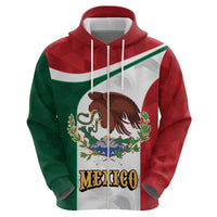 Eagle Devouring Snake Mexican Emblem Personalized Zip Hoodie Sporty Style