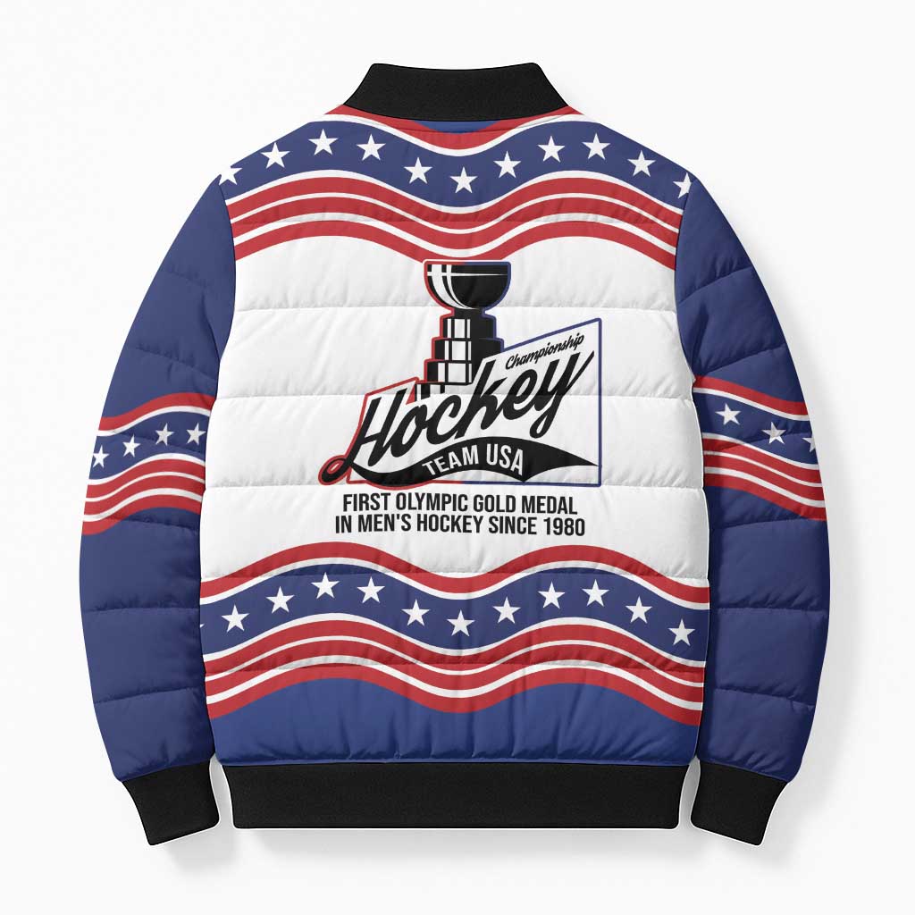 Celebrate United States Hockey's First Gold in 46 years Bomber Puffer Jacket