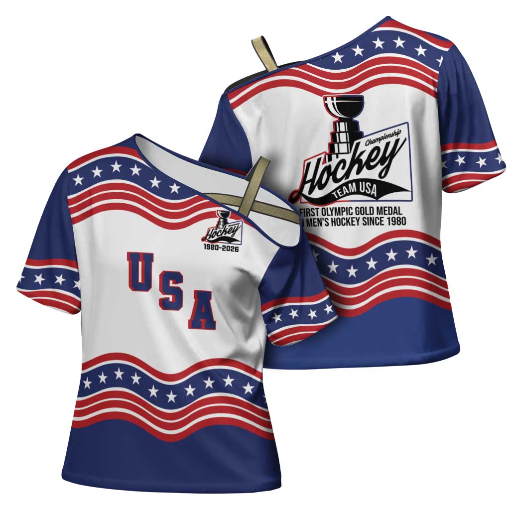 Celebrate United States Hockey's First Gold in 46 years Cross Shoulder Shirt