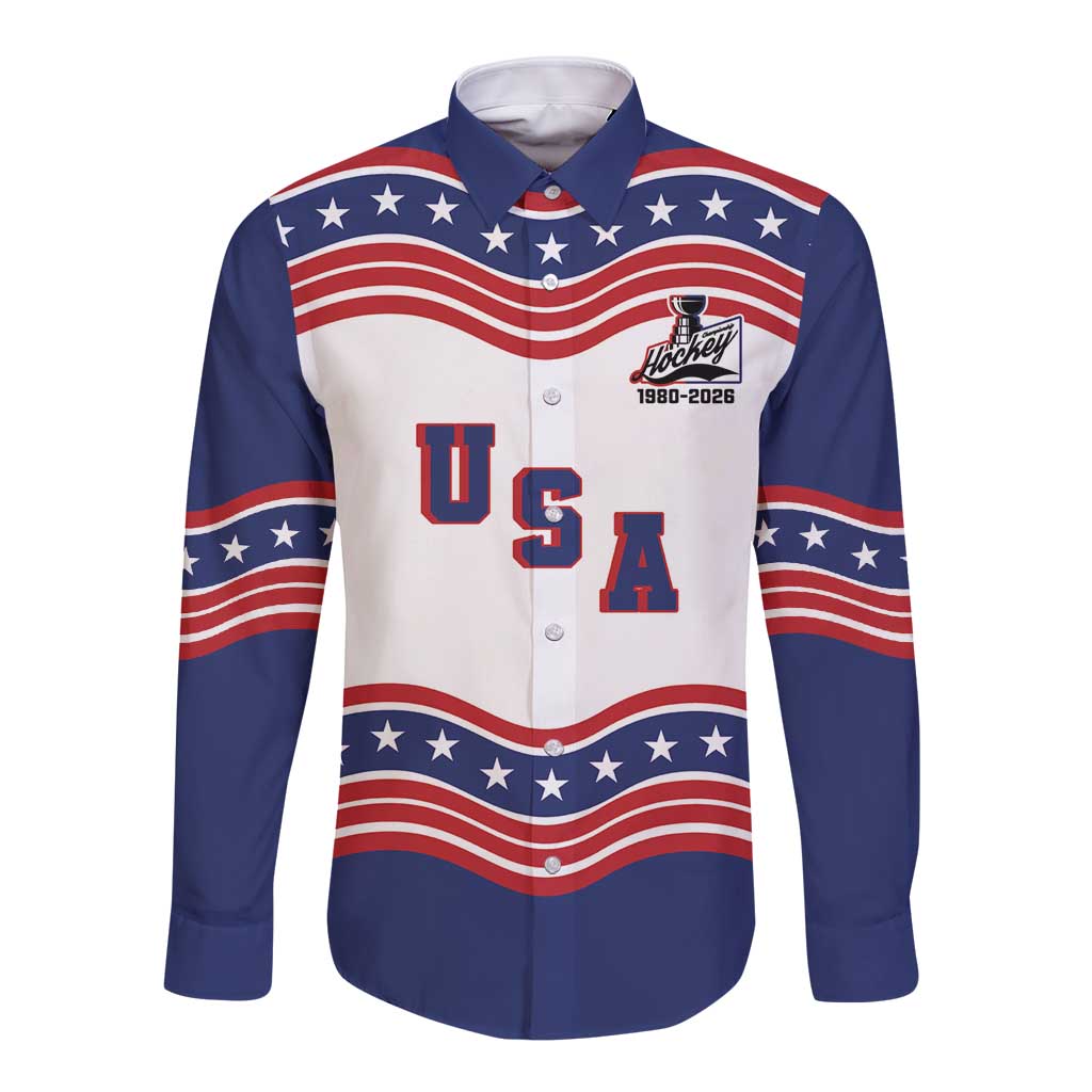 Celebrate United States Hockey's First Gold in 46 years Long Sleeve Button Shirt